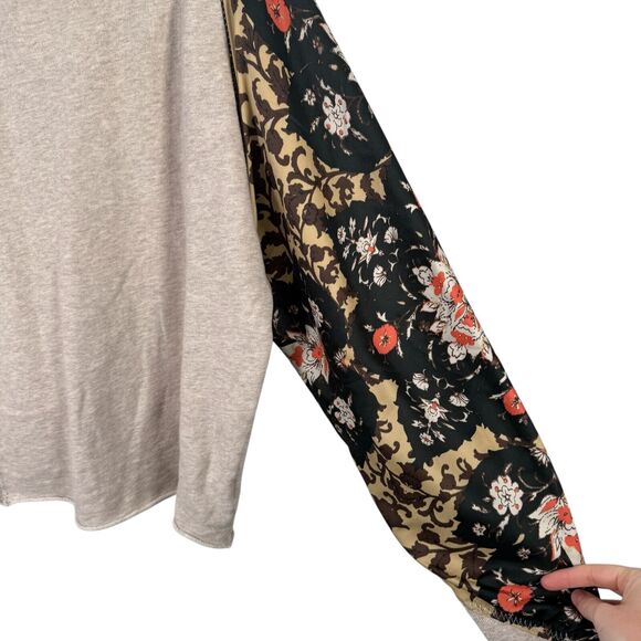 Free People Vintage Affair Pullover Sweater Ivory Patchwork Boho Womens Medium - Picture 4 of 8